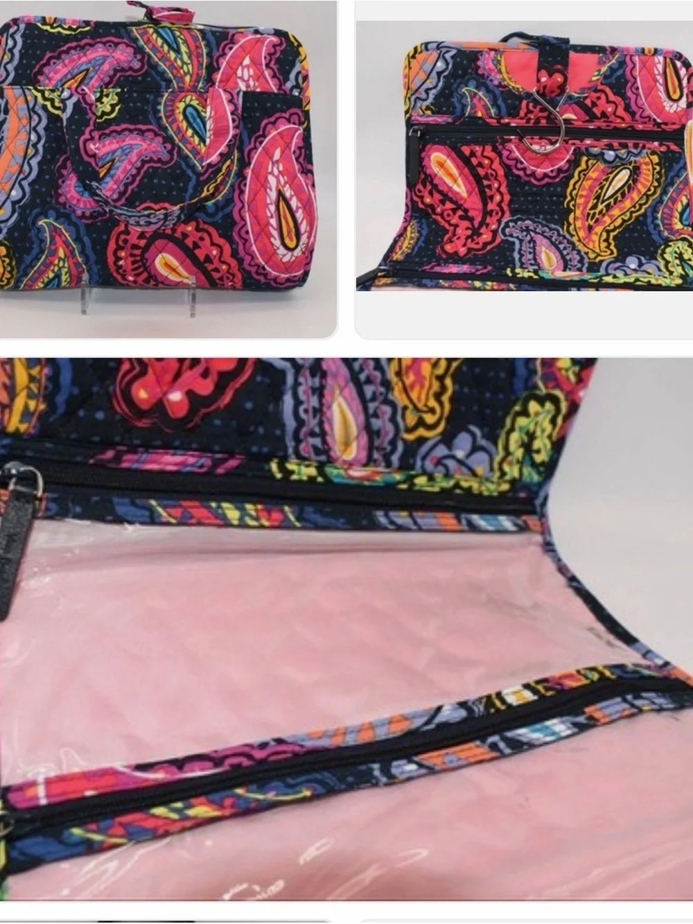 Vera Bradley paisley hanging travel organizer “twilight paisley” pattern.
